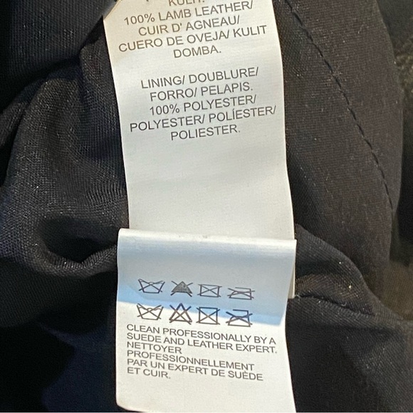 LUCKY BRAND Black Lamb Leather Moto Skirt 6 - Picture 5 of 10